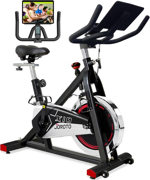 JOROTO Belt Drive Exercise Bike - Indoor Cycling Bike Stationary Cycle for Home Gym Workout (Model: updated X1S) : Sports &amp; Outdoors
